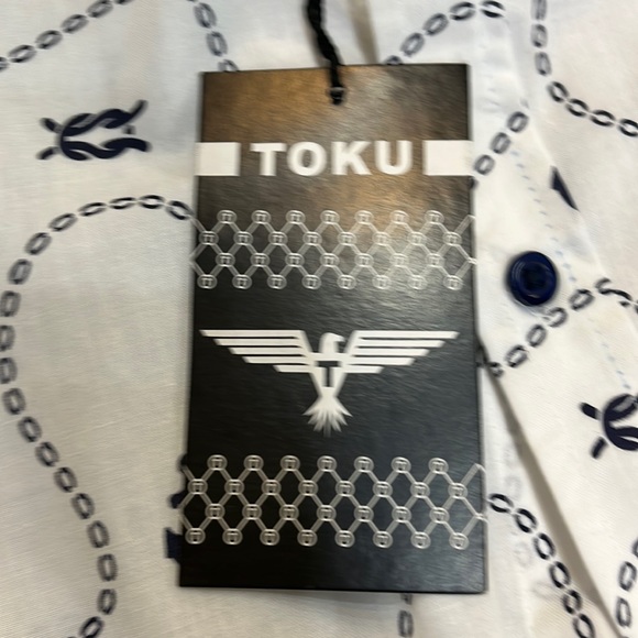 NWT Blue & White Nautical Cotton Blend European Slim Fit. Multiple sizes - Picture 3 of 7